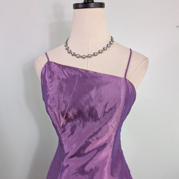 Morgan Co Prom Dress Maxi Gown 4 Purple Princess Fairy Vintage 90s Y2K Tulle - Picture 4 of 11